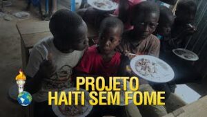 Gideões realizando o Projeto Haiti Sem Fome