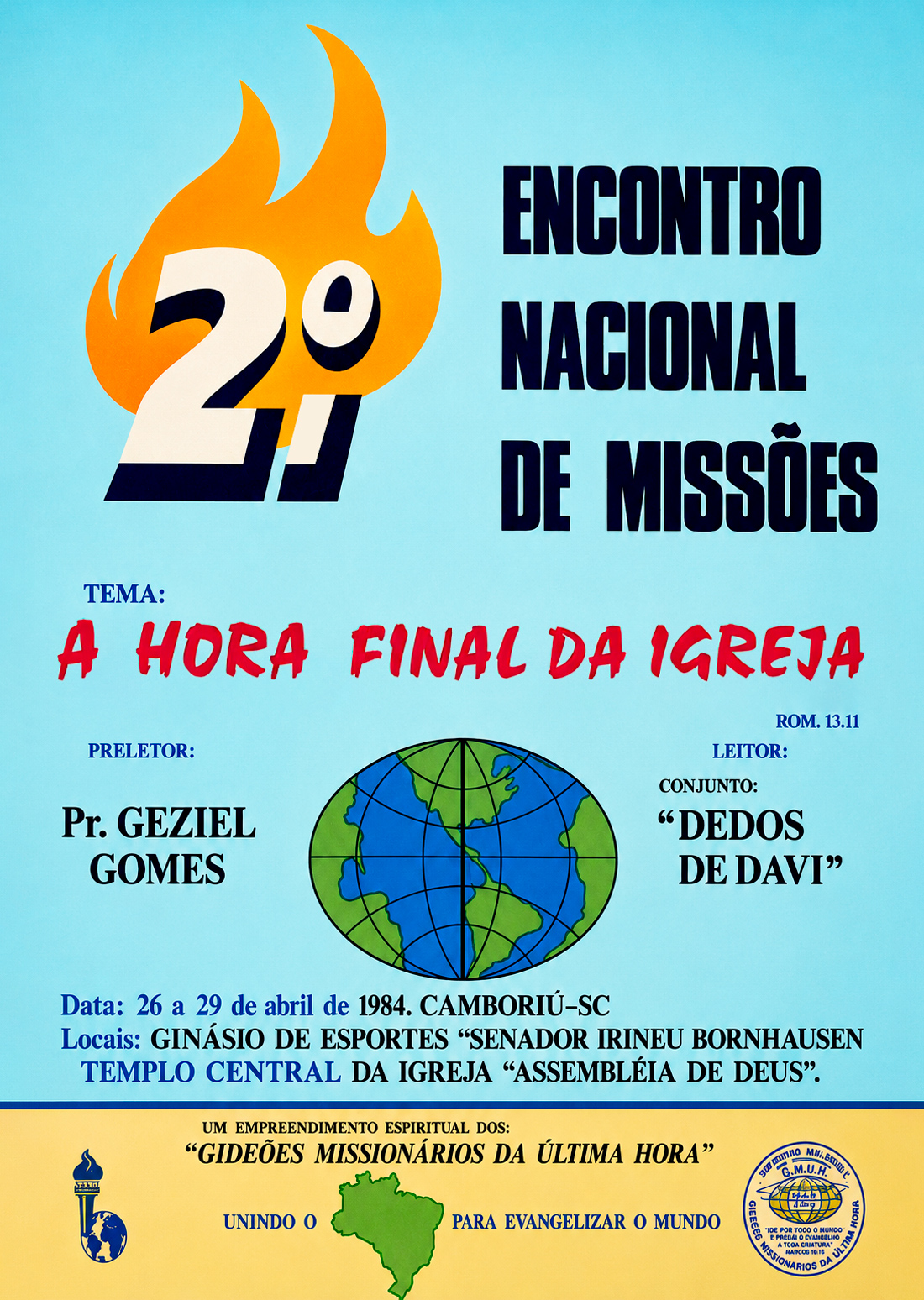 Cartaz Gideões 1984